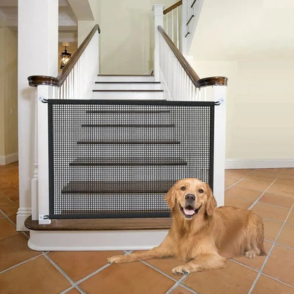 Pet Dog Fence Gate Safe Guard Safety Enclosure Folding Dog Fences Dog Gate the Ingenious Mesh Magic Pet Gate Pet Supplies