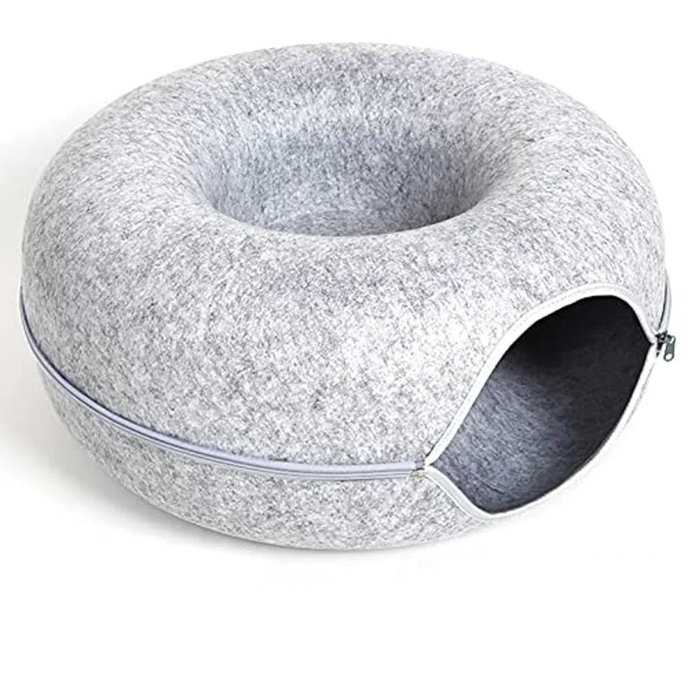 Cat Tunnel Donut for Cat Bed Toys Interactive Cat House Cat Tunnel Bed Kitten Toy Pet Bed Cat Donut Bed Cat Accessories Casa